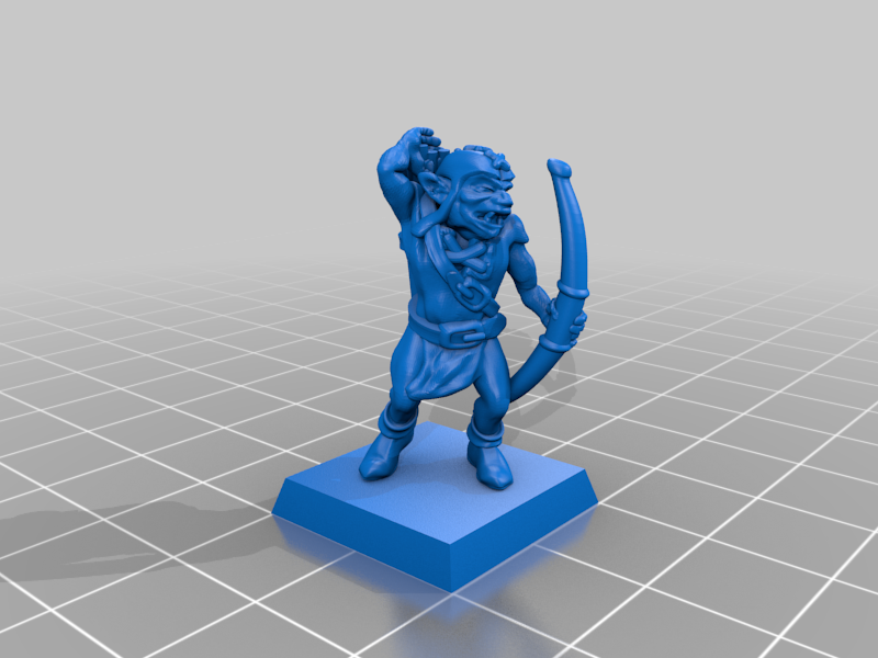 Goblin archer 2 28mm (No supports)