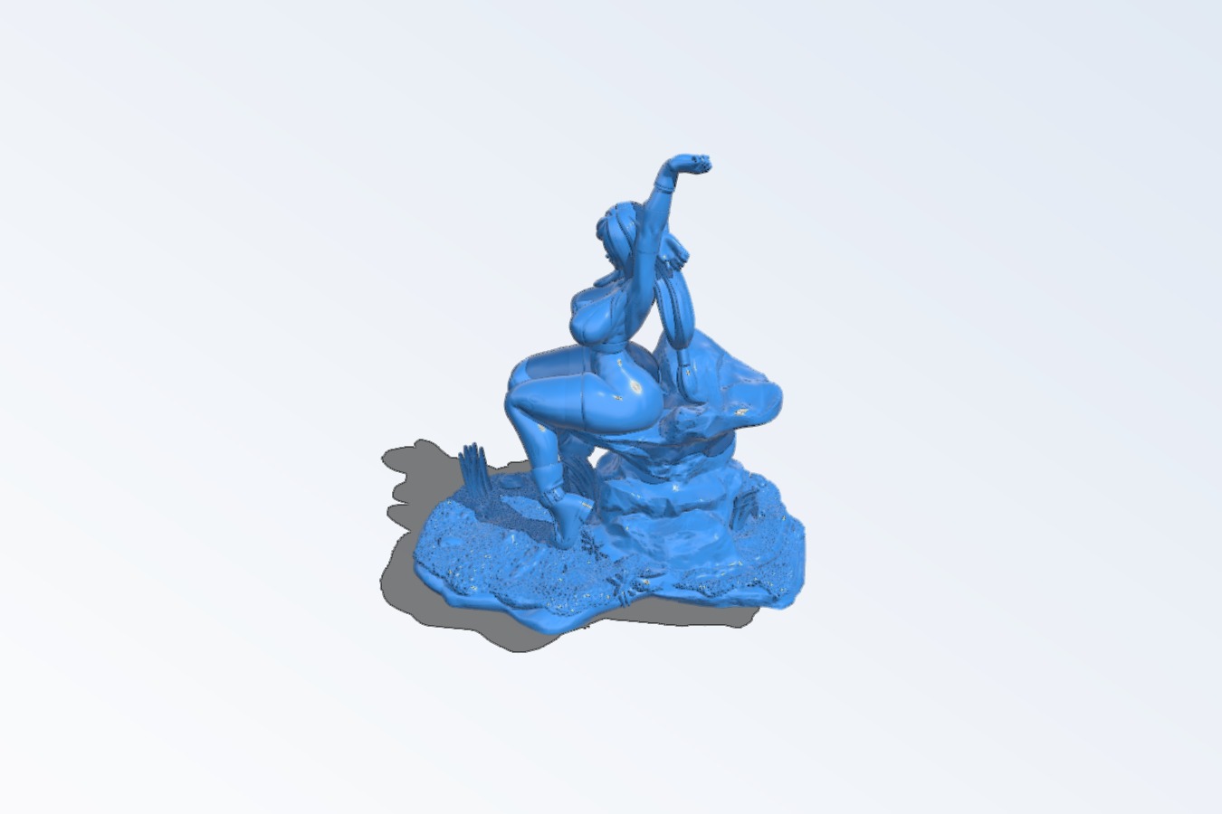 The girl sat and enjoyed the cool air B0012406 3d model file for 3d printer