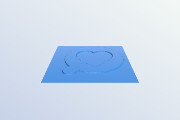 Valentines Heart Cappuccino Stencil | 3d print model