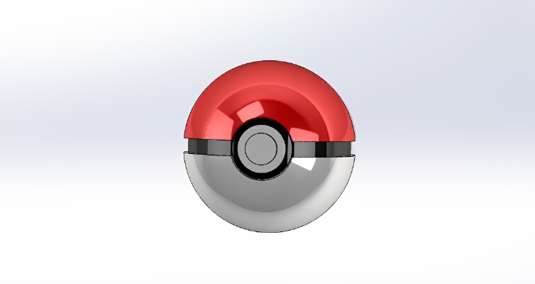 Pokéball easy to print | 3d print model