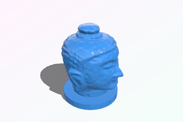 buddha head with base | 3d print model