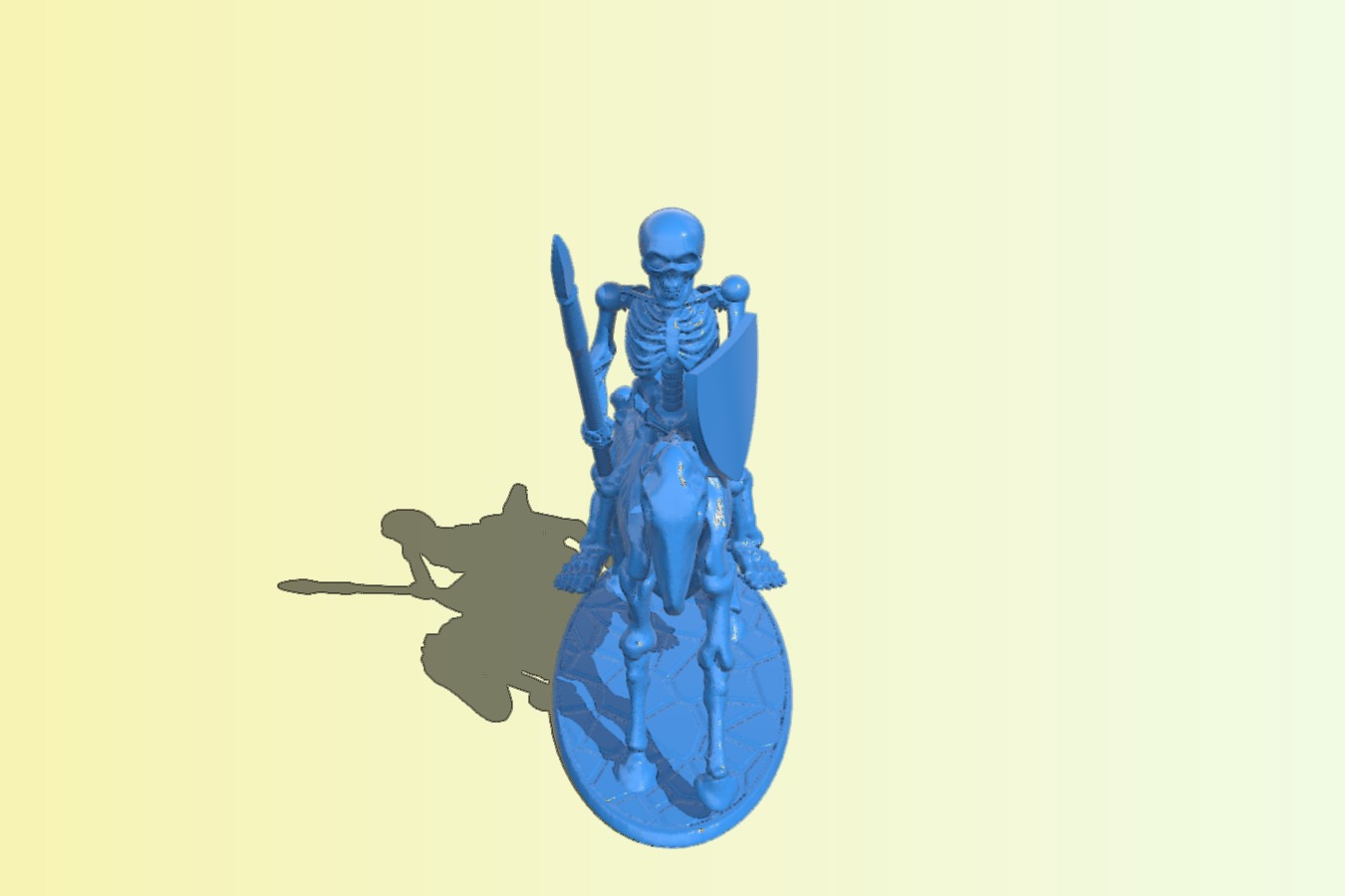 28mm Skeleton Warrior Light Cavalry with Spear & Shield