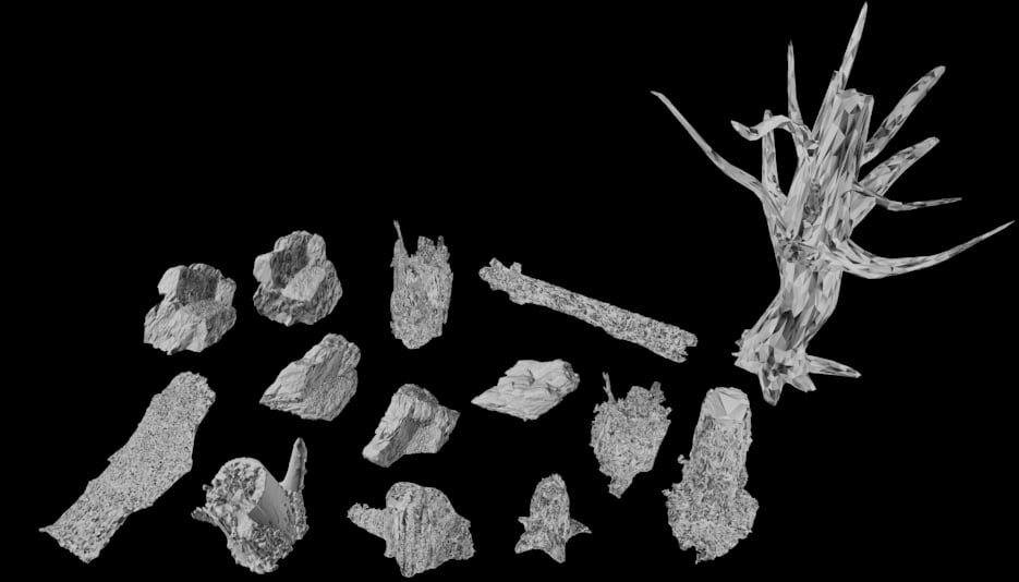 RPG and Wargame Scatter Trees Stumps Rocks