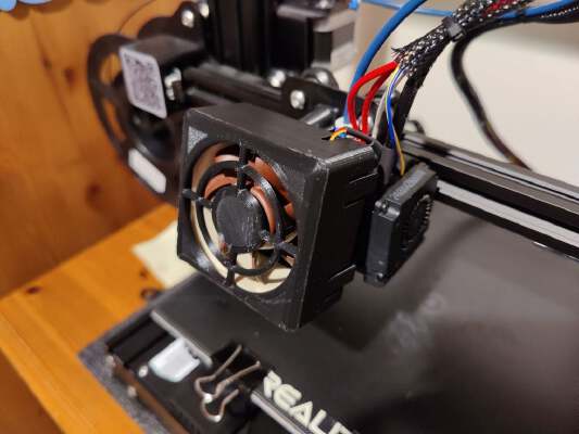 Ender 3 60mm Hot End Fan Mount | 3d print model