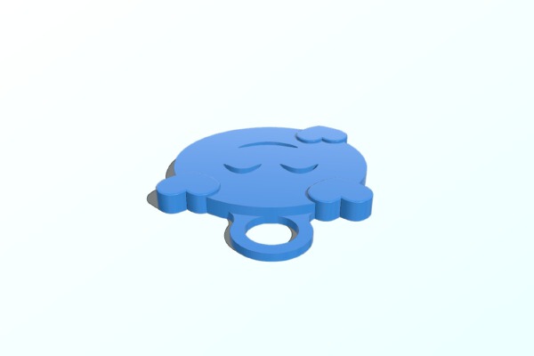 Emoji Loved keychain | 3d print model
