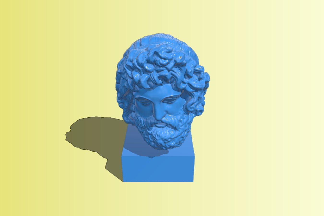 Head of a bearded god