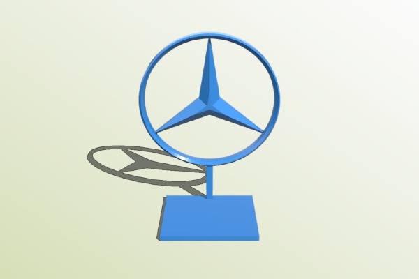 Mercedes Logo Stand | 3d print model
