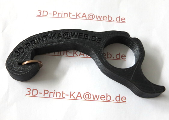 bottle opener, one hand, Flaschenöffner, Einhandöffner | 3d print model