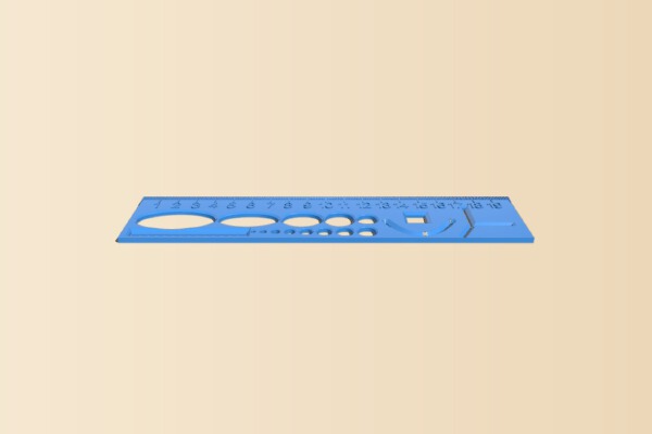 Template_stencil ruler | 3d print model