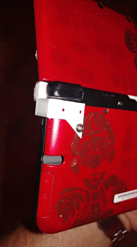3DS XL Hinge with Rear Support