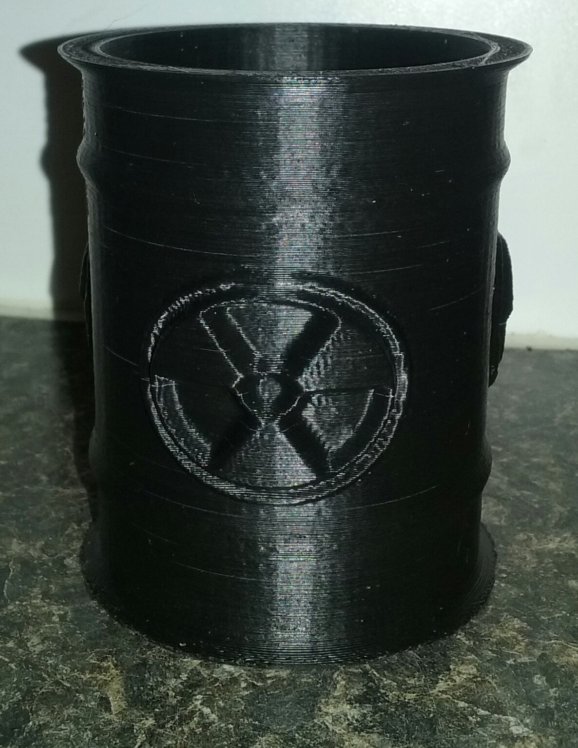 Radioactive waste barrel desk holder remix