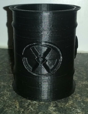 Radioactive waste barrel desk holder remix | 3d print model