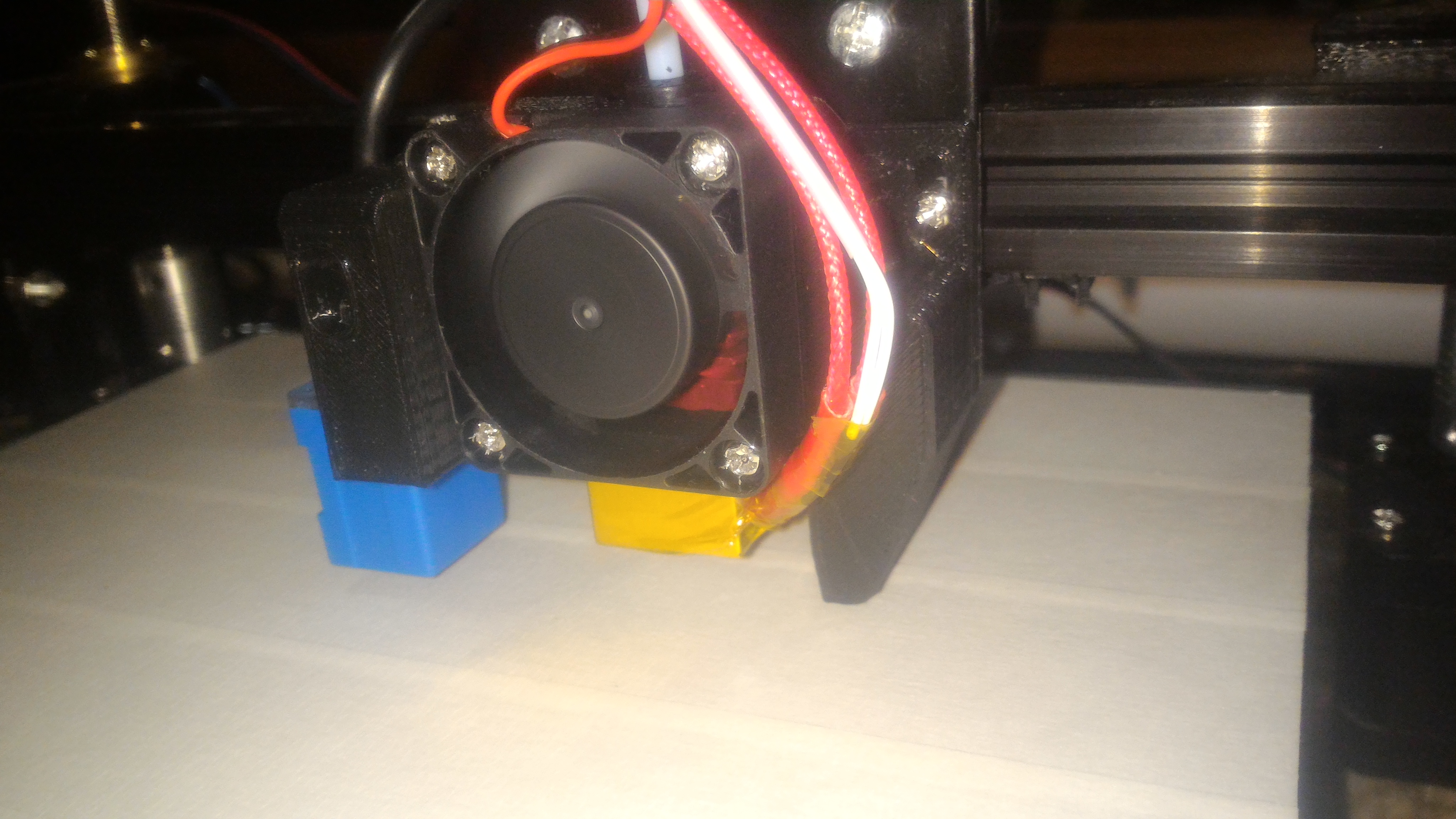 Tronxy X3A fan shroud with sensor mount