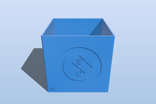 Un cubo de 1lt. de capacidad | A cube with a capacity of 1lt. | 3d print model