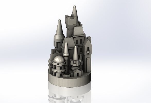 3D Catan Round Game Pieces (City_Settlement_Road_Wall) | 3d print model