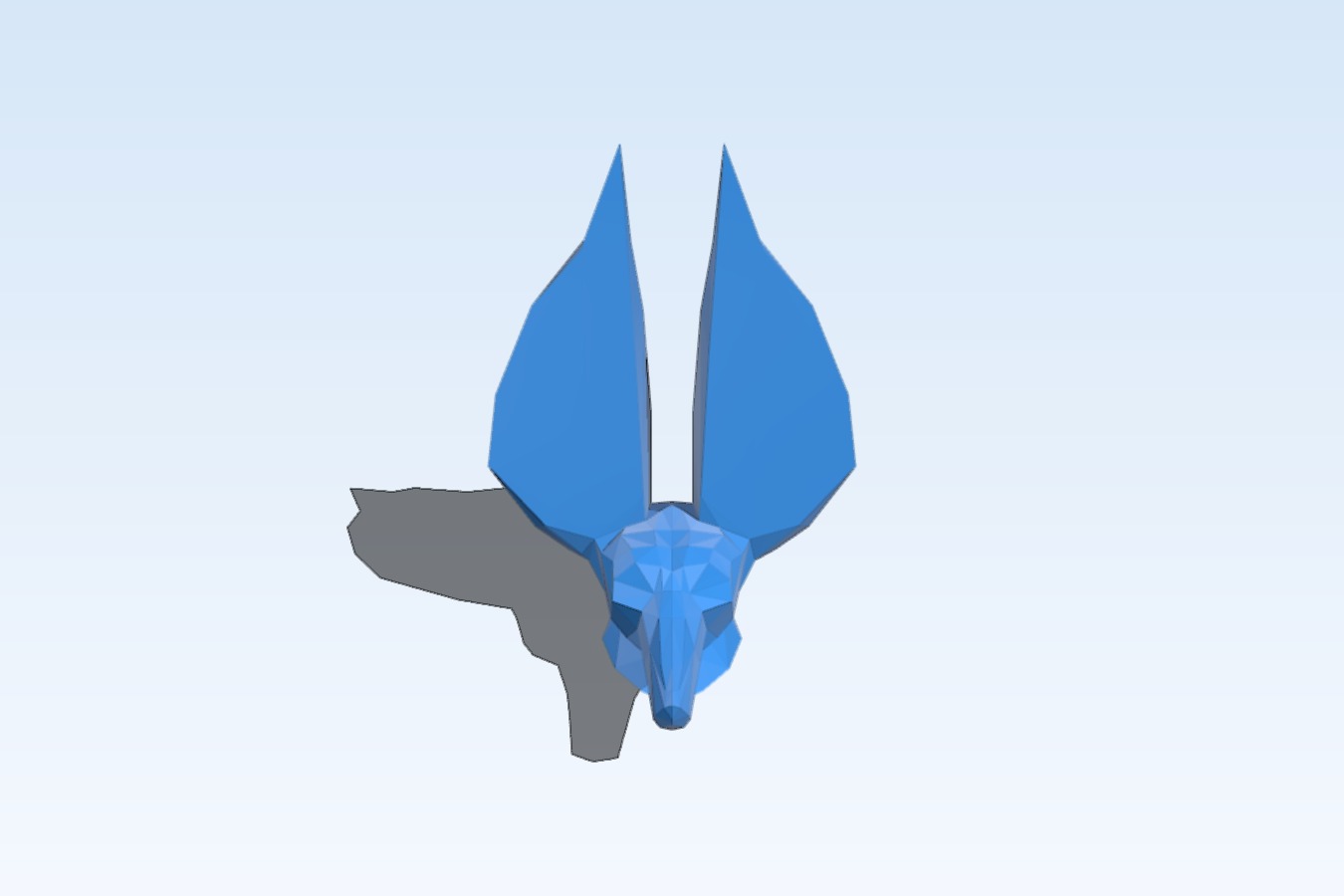 low poly Anubis head