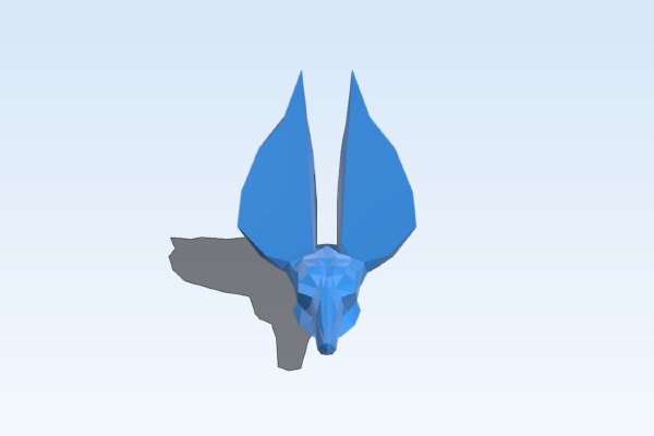 low poly Anubis head | 3d print model