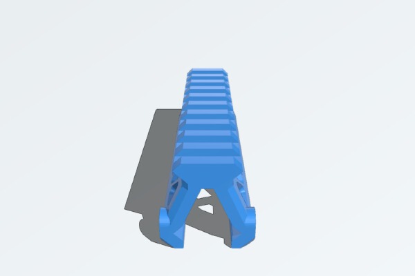 picatinny rail riser with triangular cut outs. | 3d print model