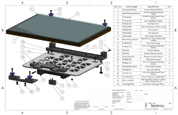 Kinematic Mount Print Bed For Dremel 3D20 _ Flashforge Inventor | 3d print model