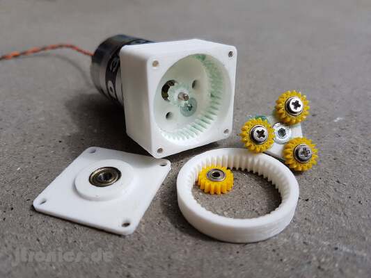 Mini Motor Planetary Gearbox 1:4.7 | 3d print model