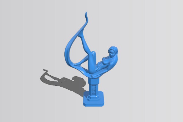 Girl with long hair | 3d print model