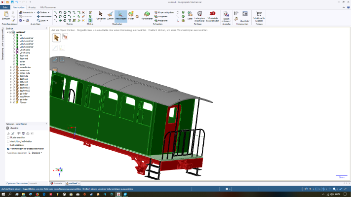 PassenGer carriage (Gscale) for LGB boogy and wheels | 3d print model
