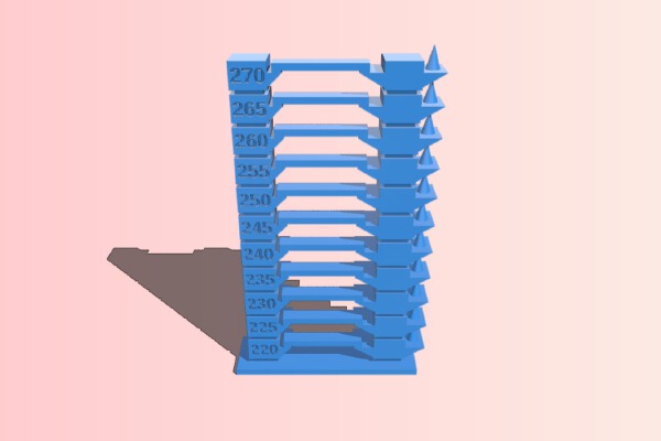 Customizable Temperature Tower with wait | 3d print model