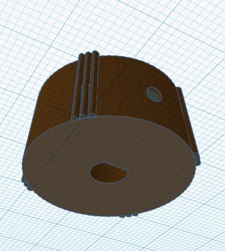 Radio Knob (tube floor model) w_ Setscrew Hole