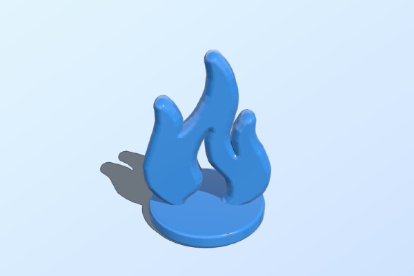 Flame Token | 3d print model