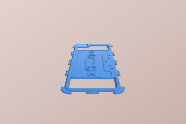 Cassette tapes I-phone plate | 3d print model