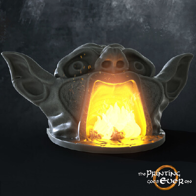 Yawning Goblin - Fireplace | 3d print model