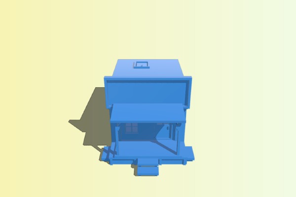 lasercut house #3 - 28 mm wargaming terrain | 3d print model