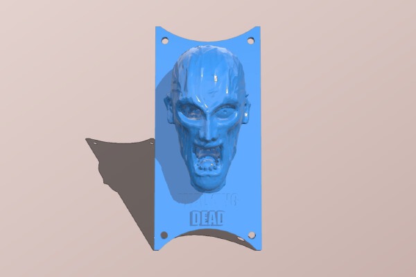 Zombie head walking dead | 3d print model