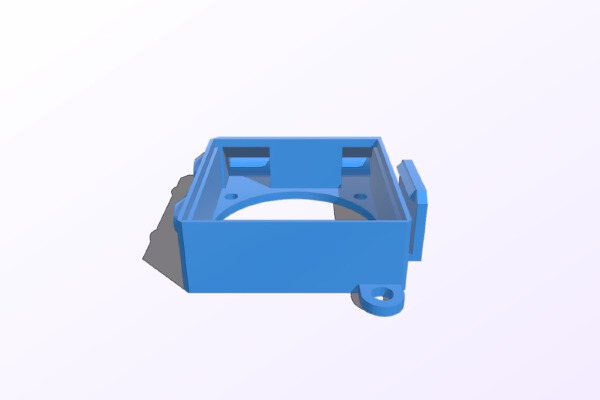 One-piece fan_heatsink duct with modified cable tie point | 3d print model
