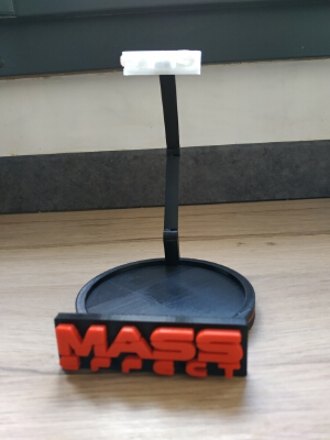 Action Figure Stand + Mass Effect Logo | 3d print model