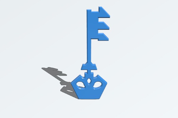 Borderlands Golden Key (symmetrical skull) | 3d print model