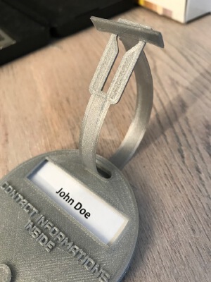 luggage tag etiquette valise | 3d print model