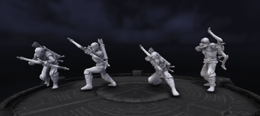 Heroscape: Ninja Archers | 3d print model