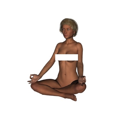 Meditation Girl nude Version | 3d print model