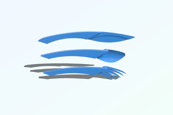 Cubiertos para avión | 3d print model