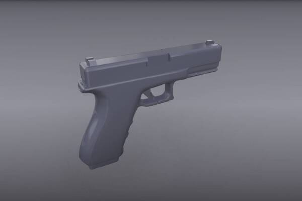Glock 17 gun | 3d print model