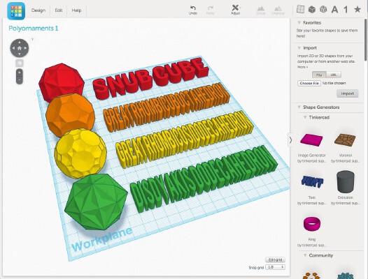 Polyhedral Light String Ornaments | 3d print model