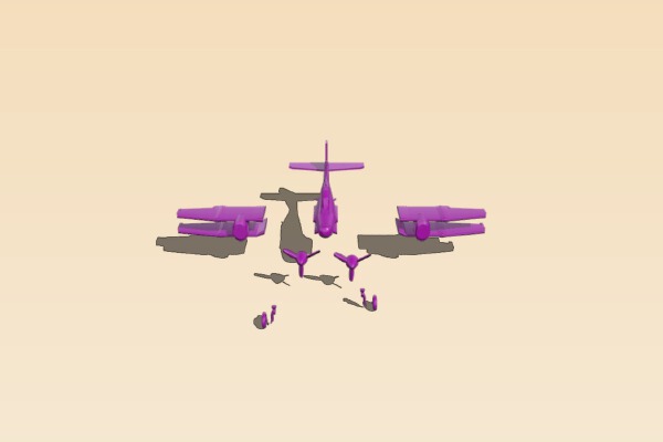 DragonFlyer Futuristic Aircraft Model | 3d print model