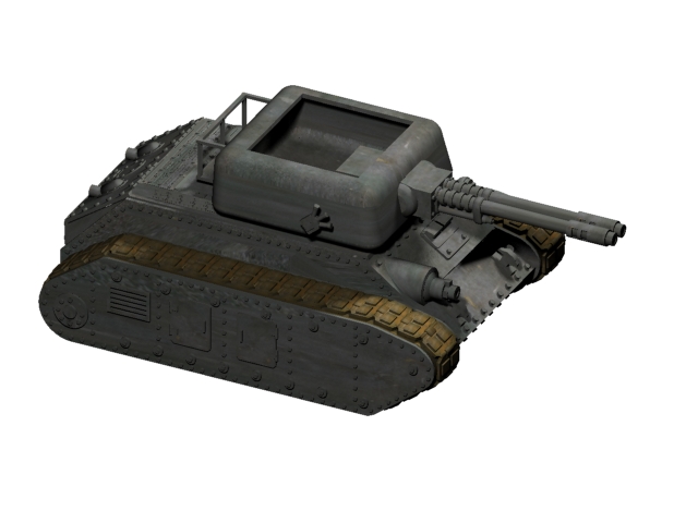 Dieselpunk tank with AA turret - work in progress