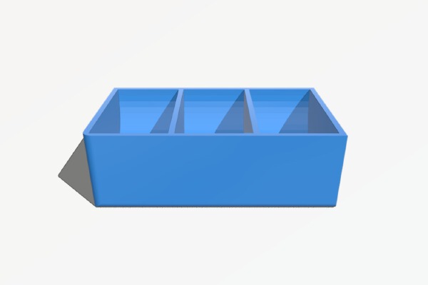 Rounded Bottom Parts Bin | 3d print model