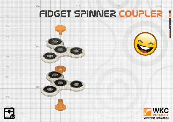 Fidget spinner coupler | 3d print model