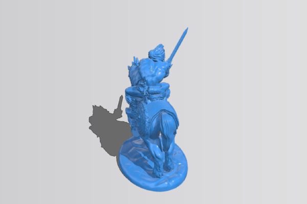 Barbarian with Horse | 3d print model