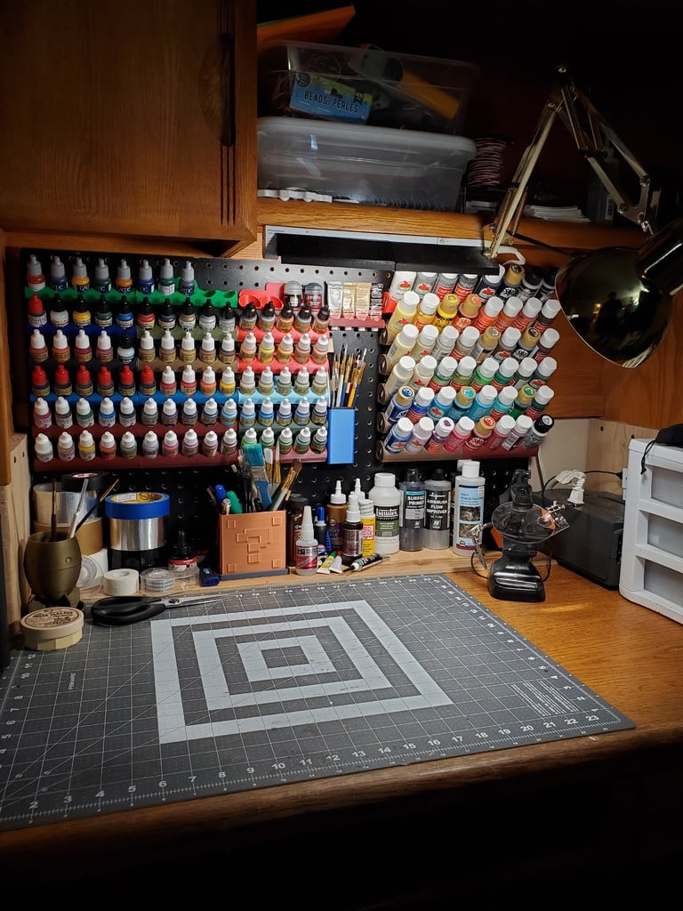 Pegboard Paint Racks