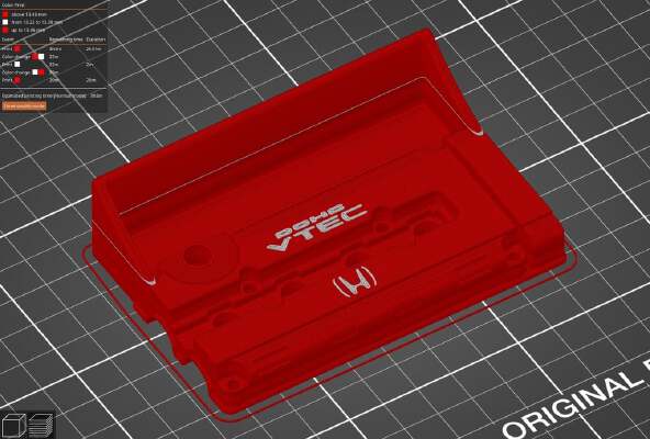 Honda B-Series Valve Cover Business Card Holder (FIXED) | 3d print model