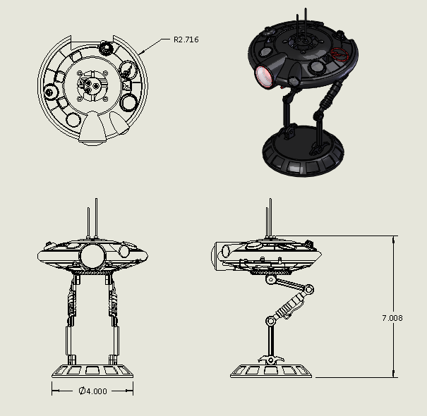 ePIc Droid  ID10 Star Wars Inspired raspberry pi 2 and 3 case